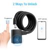 MYPIN Bluetooth Fingerprint Bike Lock, Anti-Theft, Waterproof, 1M Cable, IP65, Combination Lock, Fingerprint & Bluetooth Unlock, Heavy Duty view 2