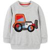 Bumeex Toddler Boy Sweatshirt Clothes,Monster and Truck Long Sleeve Shirt Top Outfit Grey 3T view 1