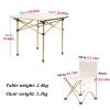 Camping Table Chairs Folding Table Set with Carrying Bag, Portable Outdoor Patio Table, Lightweight and Durable Aluminum Table 95x57x50cm (Color : 2 in 1) view 4