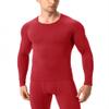 Men's Compression Shirts Long Sleeve, Base-Layer Quick Dry Workout T Shirts Sports Running Tops for Gym Red view 2