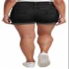 Calvin Klein Womens Roll Cuff Short (Black Sand, 4) view 3