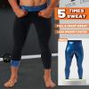 LMCOB Sauna Sweat Short Pants for Men Hot Thermo Leggings Sauna Pants Compression Hight Waist for Gym Polymer Pants Workout Fitness Exercise Body Shaper Sauna Suit- Mesh Crotch(BH7001-01-M) view 2