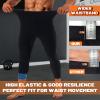 LMCOB Sauna Sweat Short Pants for Men Hot Thermo Leggings Sauna Pants Compression Hight Waist for Gym Polymer Pants Workout Fitness Exercise Body Shaper Sauna Suit- Mesh Crotch(BH7001-01-M) view 3