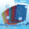 BBTO Cooling Towel Microfiber Ice Cool Cold Sport Face and Neck Soft Breathable Chilly Sweat Towel for Yoga Gym Workout Hot Weather Camping Running, 32 x 12 Inches(Mixed Colors,30 Pieces) view 2
