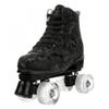 Risup Roller Skates for Women and Men: Cowhide High-Top Shoes, Classic Double-Row, Four-Wheel Skates with ABEC 5 Bearings, Perfect for Beginners, Unisex, Black Camouflage with Flash Wheel view 3