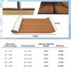 KXKZREN Boat Flooring EVA Foam Decking Sheet Faux Teak Marine Mat Non-Slip Boat Carpet Self-Adhesive Flooring for Jon Boats Motorboat RV Yacht Kayak Swim Platform 35.4 x 94.5 inch,23.25 sq.ft view 2