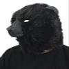 Black Bear Head Mask Full Face Plush Bear Costume Deluxe Halloween Party Animal Head Masks view 1