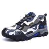 hongrenamz Camping Boots Lace-up Men Women Walking Climbing Shoes Mountain Trekking Shoes Non-Slip Breathable for Travelling Backpacking Hiking Biking Blue-EU42 view 1