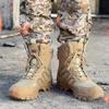 hongrenamz Walking Boots Mens Hiking Trekking Shoes Lightweight Outdoor Boots Sand color-EU41 view 3