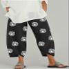 DLFE Summer Pants for Women Casual Pockets Cotton Linen Wide Leg Drawstring Elastic Waist Capris Crop Pants (4X-Large,2-Black) view 2