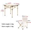 Camping Table Chairs 7-Piece Aluminum Folding Table Set, Lightweight and Durable Outdoor Picnic Table, Suitable for Courtyard Travel Barbecue Table 95x57x50cm view 4