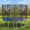 AOTOB Trampoline with Safety Net for Kids Outdoor 10FT ASTM 400LBS-Blue view 2