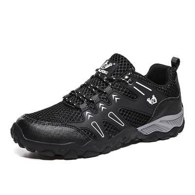 hongrenamz Mens Womens Hiking Shoes Walking Trekking Shoes Camping Trainers Shoes Black-EU41