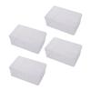 Cabilock 4pcs Cotton Pads Storage Box Versatile Makeup Removable Cotton Organizer for Bathroom Makeup Table and Desk Plastic view 1