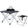 Camping Table Chairs Portable Folding Table and Chair Set, Lightweight Aluminum Camping Picnic Table, Suitable for Beach Fishing 40x35x32cm (Color : Package 1) view 1