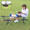 Camping Table Chairs Portable Folding Table and Chair Set, Lightweight Aluminum Camping Picnic Table, Suitable for Beach Fishing 40x35x32cm (Color : Package 1) view 4