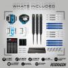 RED DRAGON Gerwyn Price Iceman Ultimate 50 Piece Darts Set - Includes 22 Gram Steel Tip Brass Darts, Hardcore Flights, Shafts (Stems) and Accessories view 2