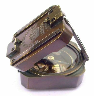 Solid Brass Kelvin & Hughes 1917 Brunton Compass/Antique Compass/Vintage Compass