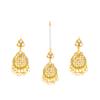 Bodha Traditional Indian Gold Plated Fashion Designer Kundan Chandbali Earring and Maang Tikka Combo Set for Women (SJ_1510) view 1