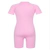 Freebily Kids Boys One Piece Rash Guard Wetsuit Short Sleeves Zippered Surfing Jumpsuit Pink 10-12 view 2
