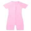 Freebily Kids Boys One Piece Rash Guard Wetsuit Short Sleeves Zippered Surfing Jumpsuit Pink 10-12 view 4