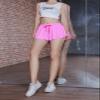 2 in 1 Flowy Workout Shorts Womens Gym Yoga Athletic Running Hiking Clothes Trendy Butterfly Spandex Comfy Lounge Sweat Skirt Summer(S, Hot Pink) view 2