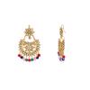 Bodha Traditional Indian Gold Plated Fashion Designer Kundan Chandbali Earring and Maang Tikka Combo Set for Women (SJ_1506) view 3