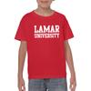 YS01 - Lamar University Cardinals Basic Block Youth T Shirt - Medium - Red view 4