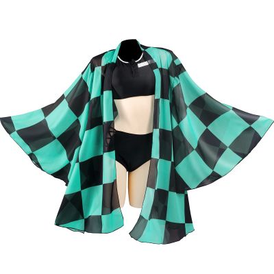Roocnie Women Swimsuit Anime Cosplay Bikini Anime Costume Bathing Suit Cover Up Set M