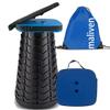 maliven Collapsible Camping Stool with Seat Cushion & Nylon Bag, Square Portable Telescopic Stool, Lightweight Sturdy Foldable Stool for Camp Fishing Picnic, Max Load 550 lb view 1