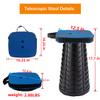 maliven Collapsible Camping Stool with Seat Cushion & Nylon Bag, Square Portable Telescopic Stool, Lightweight Sturdy Foldable Stool for Camp Fishing Picnic, Max Load 550 lb view 2