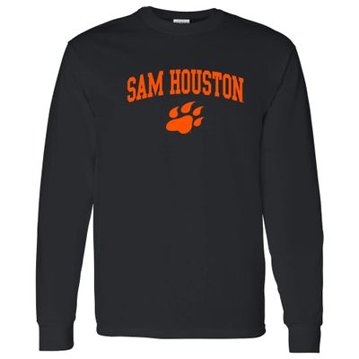 AL03 - Sam Houston Bearkats Arch Logo Long Sleeve T Shirt - X-Large - Black