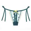 Celamirio Women's Sexy Thong Side Tie Panties Green XL view 1