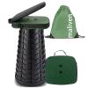 maliven Collapsible Camping Stool with Seat Cushion & Nylon Bag, Square Portable Telescopic Stool, Lightweight Sturdy Foldable Stool for Camp Fishing Picnic, Max Load 550 lb view 1