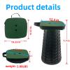 maliven Collapsible Camping Stool with Seat Cushion & Nylon Bag, Square Portable Telescopic Stool, Lightweight Sturdy Foldable Stool for Camp Fishing Picnic, Max Load 550 lb view 2