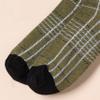 Amazon Essentials Men's Patterned Dress Crew Socks, 5 Pairs, Black/Brown/Dark Grey/Green/Grey, 13-15 view 4