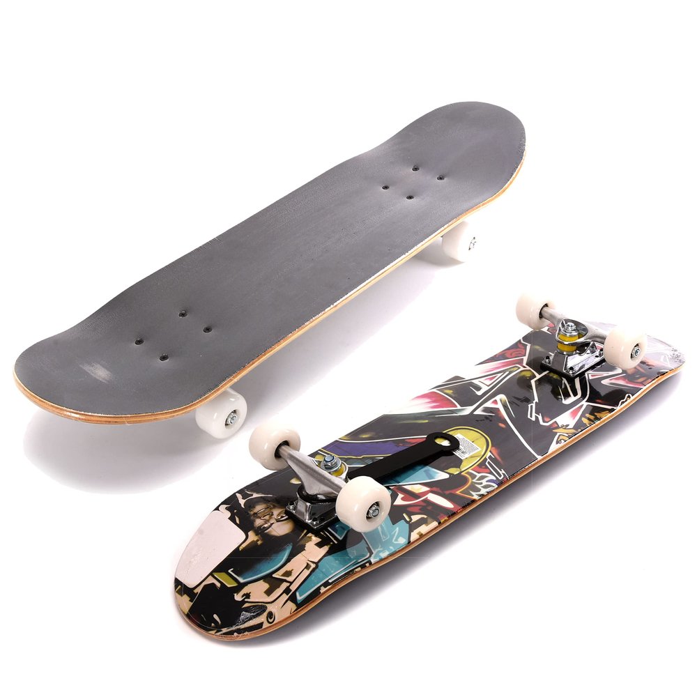 Buy Wonder Products 31" Skateboard Double Kick Skateboard Cruiser, 9 Layers Maple Deck Great for Kids and Beginners (CW83108-7B)