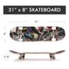 Buy Wonder Products 31" Skateboard Double Kick Skateboard Cruiser, 9 Layers Maple Deck Great for Kids and Beginners (CW83108-7B) view 3