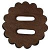 HILASON 06 Pack Slotted Scalloped Leather Rosette Concho Saddle Dark Brown 1-3/4" view 1