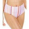 Hula Honey Womens Juniors Esplanade Striped Swim Bottom Separates Purple M view 1