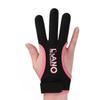 LWANO Archery Gloves Leather Practice Hunting Three Finger Protector for Youth Adult Beginner (Pink, X-Large)