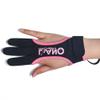 LWANO Archery Gloves Leather Practice Hunting Three Finger Protector for Youth Adult Beginner (Pink, Large) view 2