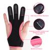 LWANO Archery Gloves Leather Practice Hunting Three Finger Protector for Youth Adult Beginner (Pink, Large) view 3
