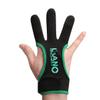 LWANO Archery Gloves Leather Practice Hunting Three Finger Protector for Youth Adult Beginner (Green, Medium)