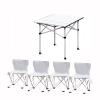 Camping Table Chairs Portable Outdoor Folding Table and Chair Set, Ultra-Light and Durable Aluminum Alloy Picnic Table, Suitable for Car Travel Beach Fishing (Color : Package 2) view 1