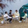Camping Table Chairs Portable Outdoor Folding Table and Chair Set, Ultra-Light and Durable Aluminum Alloy Picnic Table, Suitable for Car Travel Beach Fishing (Color : Package 2) view 3