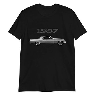 1957 Studebaker Antique Classic Car Short-Sleeve Mens T-Shirt Black