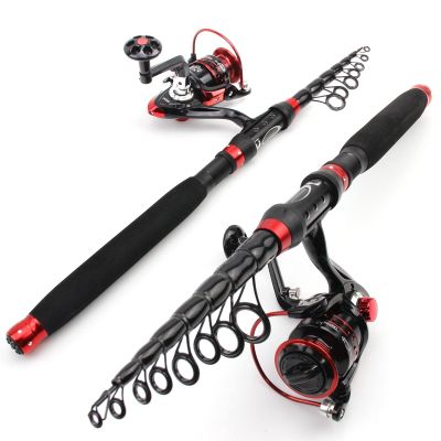 New 1.8m-3.0m Rod Roll Combo, Carbon Fiber Telescopic Fishing Rod 13BB Reel Set, Portable Spinning Rod and Spinning Reel Multi-Function Set, Sea Fishing Rod, Bass Fishing ZYHYD