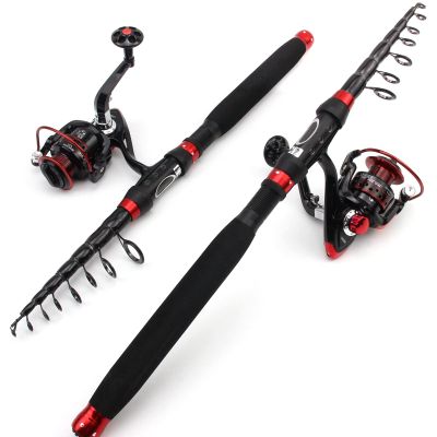 Telescopic Bait Fishing Rod and 13BB Reel, Rotating Fishing Rod Reel Fishing Line Combination, Long-Range Bait Rod, Bait Weight 10-50g, Trout Rod, Sea Fishing Rod, Bass Rod 1.8M-3.0M ZYHYD