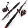 Telescopic Bait Fishing Rod and 13BB Reel, Rotating Fishing Rod Reel Fishing Line Combination, Long-Range Bait Rod, Bait Weight 10-50g, Trout Rod, Sea Fishing Rod, Bass Rod 1.8M-3.0M ZYHYD view 1